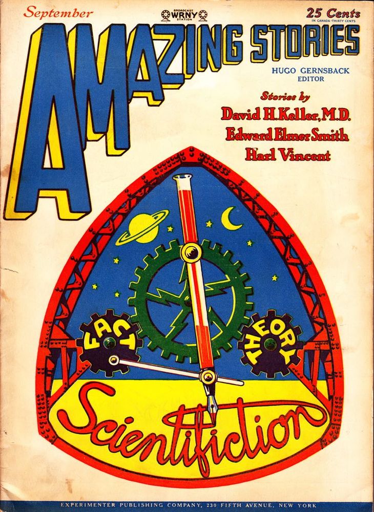  One of Gernsback's colourful science fiction magazines 